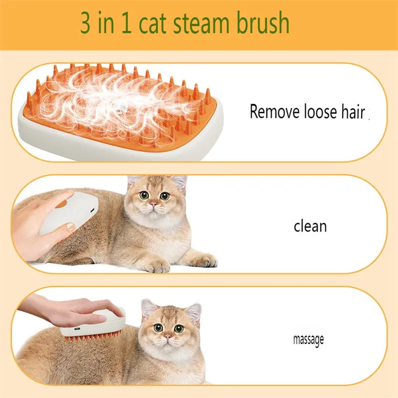 USB Rechargeable Steam Brush for Pets - Waggloo