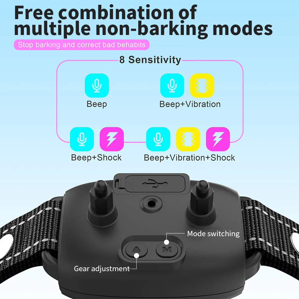 Smart Anti-Bark Dog Collar – Rechargeable & Waterproof - Waggloo