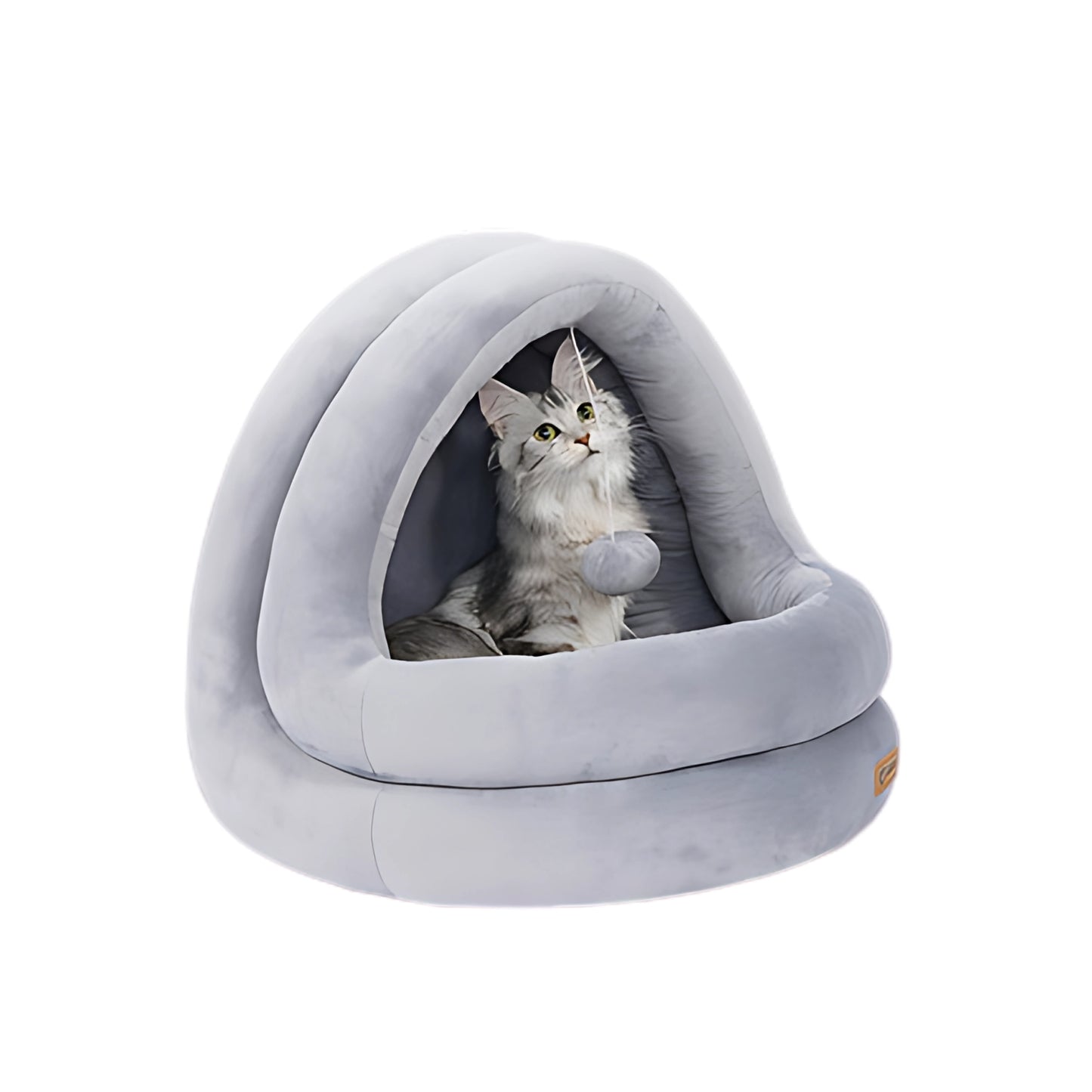 Luxury Cat and Small Dog Bed with Soft Velvet and Warm Mat - Waggloo