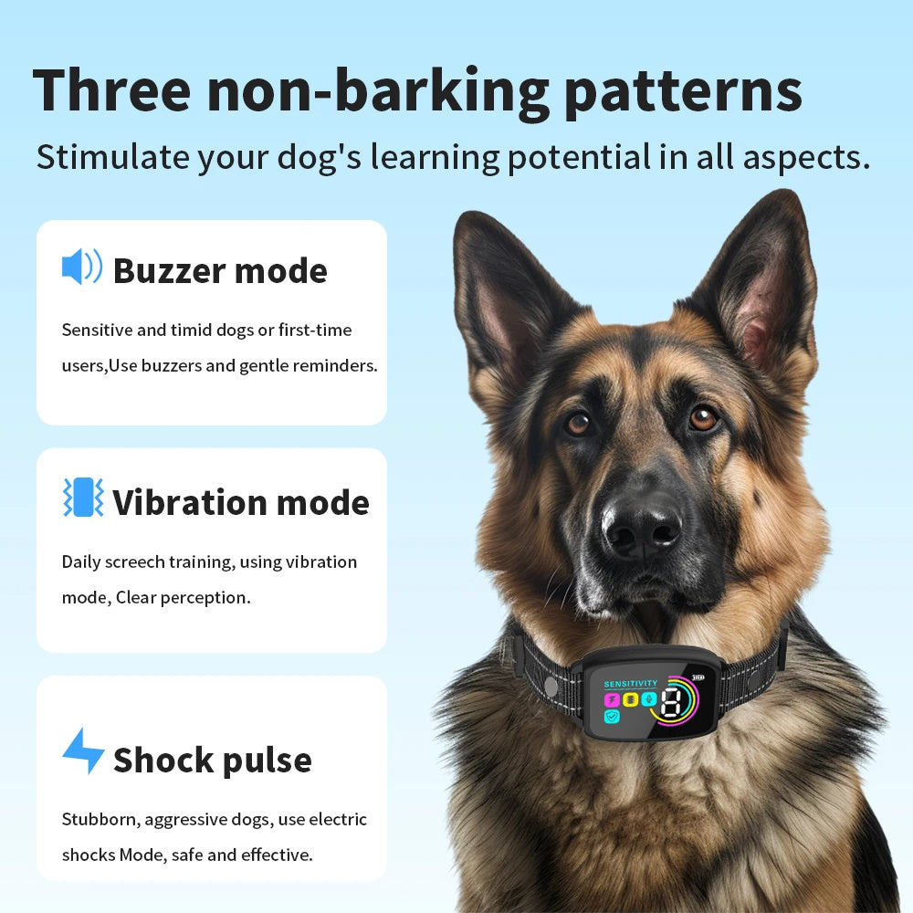 Smart Anti-Bark Dog Collar – Rechargeable & Waterproof - Waggloo