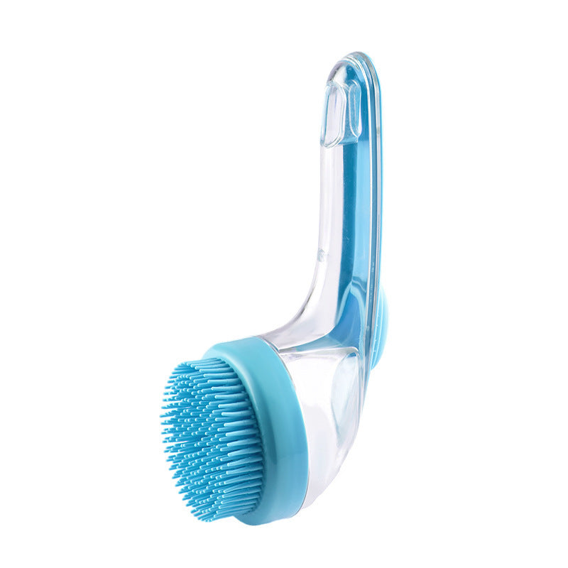 Pet Bath Brush for Dogs & Cats - Long Handle Grooming Shower & Cleaning Comb - Waggloo