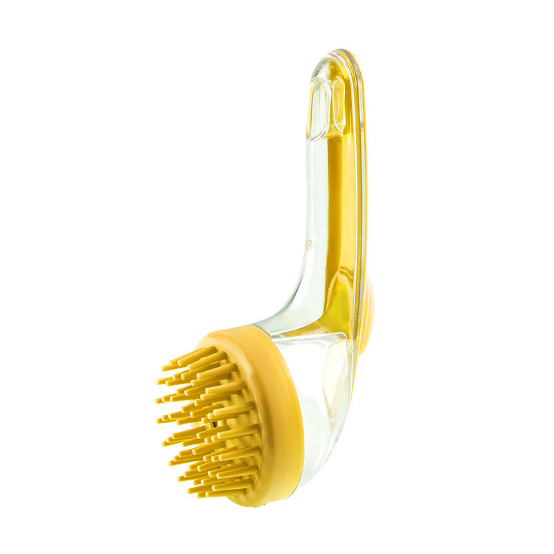 Pet Bath Brush for Dogs & Cats - Long Handle Grooming Shower & Cleaning Comb - Waggloo