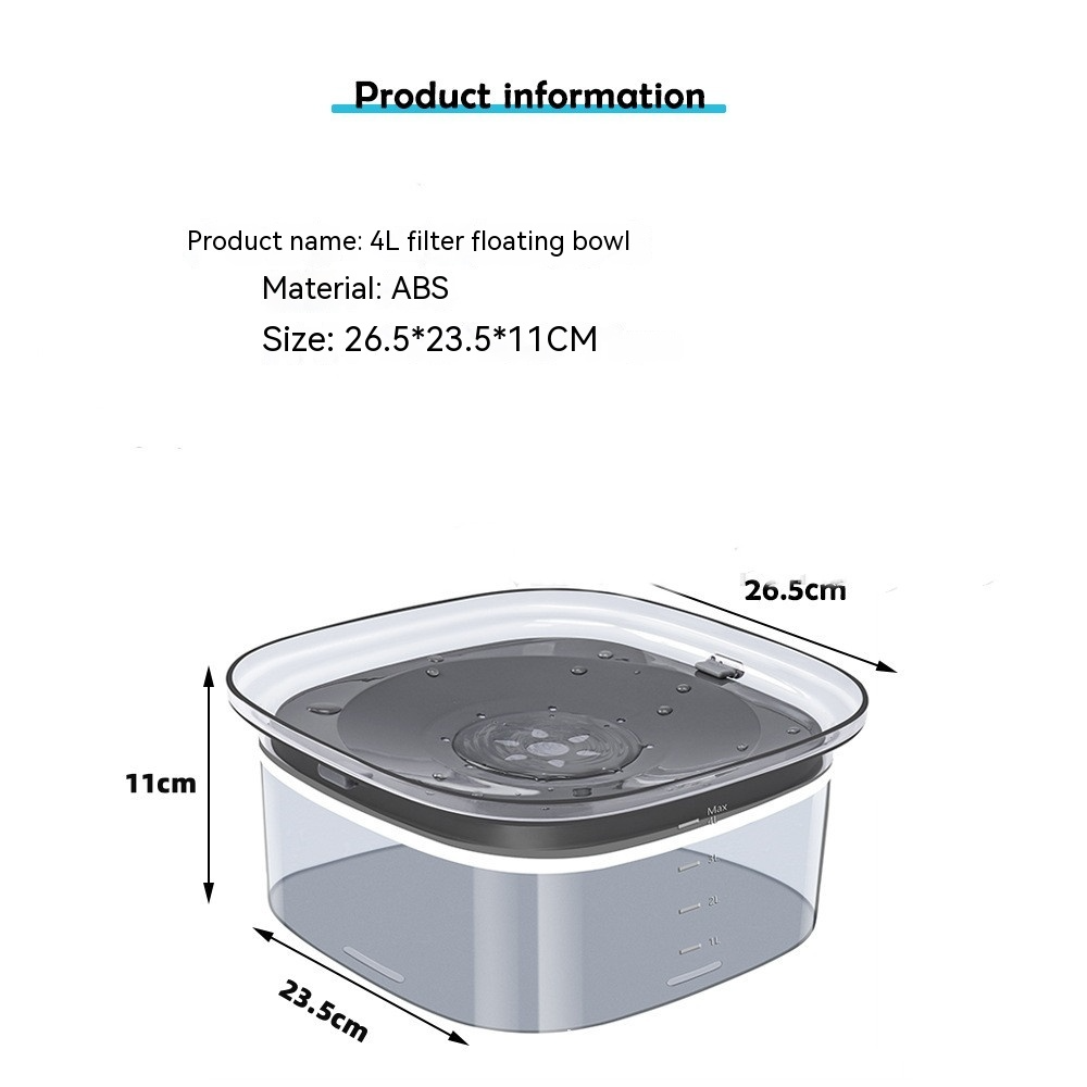 70oz Large Spill-Proof Dog Water Bowl – Transparent Slow Drinking Pet Bowl for Dogs & Cats - Waggloo