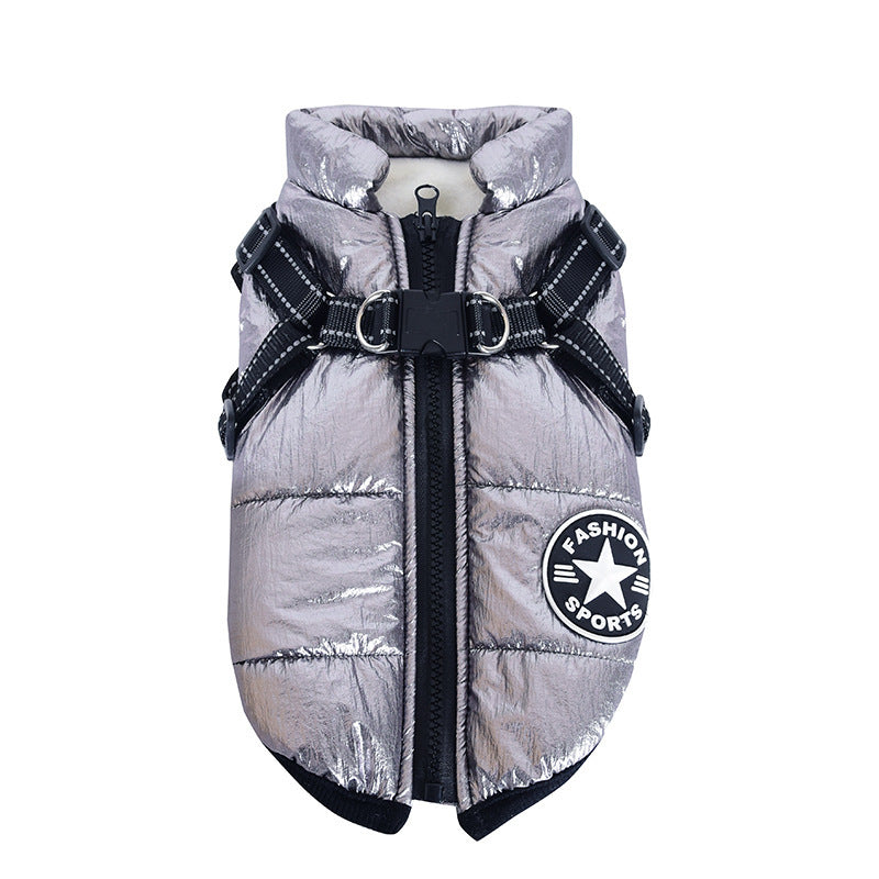 Dog Clothes Chest Back Integrated Cotton Vest – Pet Cotton Winter Clothes - Waggloo