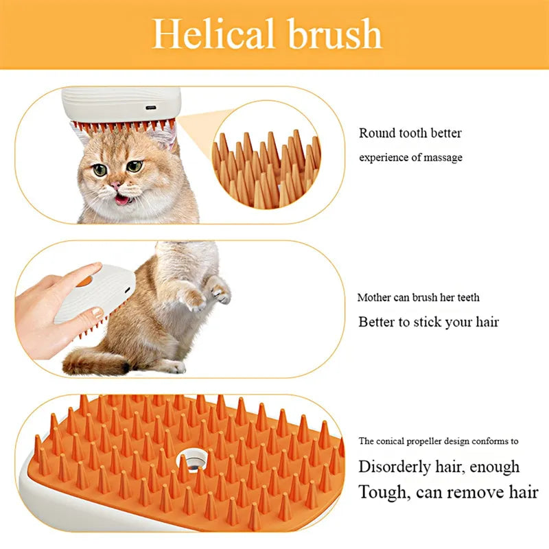 USB Rechargeable Steam Brush for Pets - Waggloo