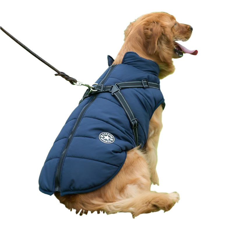 Dog Clothes Chest Back Integrated Cotton Vest – Pet Cotton Winter Clothes - Waggloo