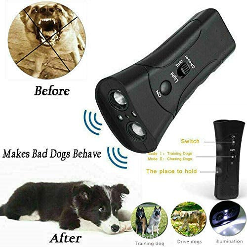 New Dog Repeller Ultrasound Pet Training Anti Barking Control Devices 3 in 1 Stop Bark Deterrents Trainer - Waggloo