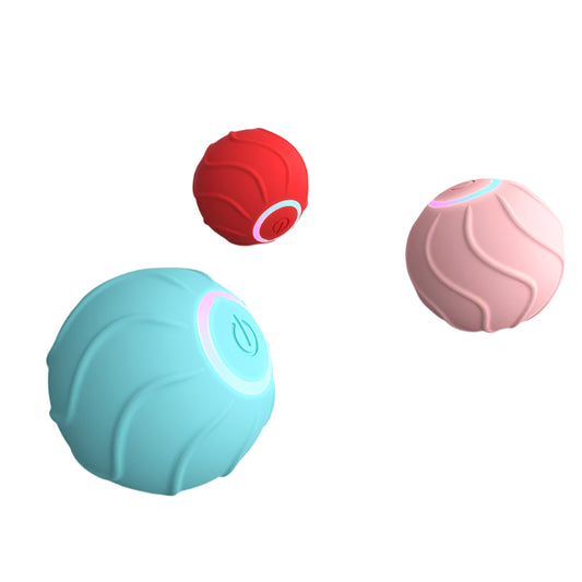 Three colorful balls on a white background