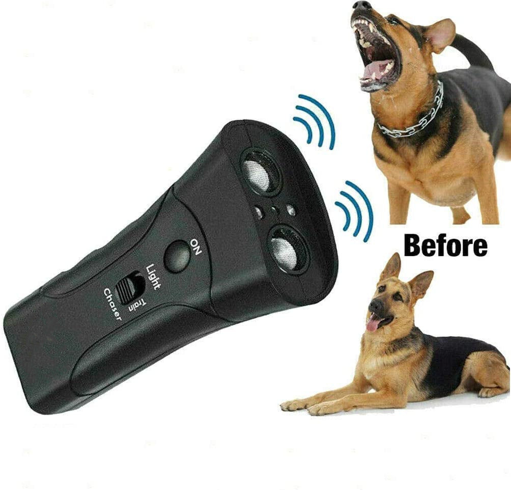 New Dog Repeller Ultrasound Pet Training Anti Barking Control Devices 3 in 1 Stop Bark Deterrents Trainer - Waggloo