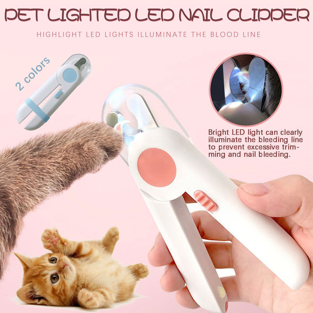 LED Pet Nail Clippers – Dog & Cat Nail Trimmer with Light - Waggloo