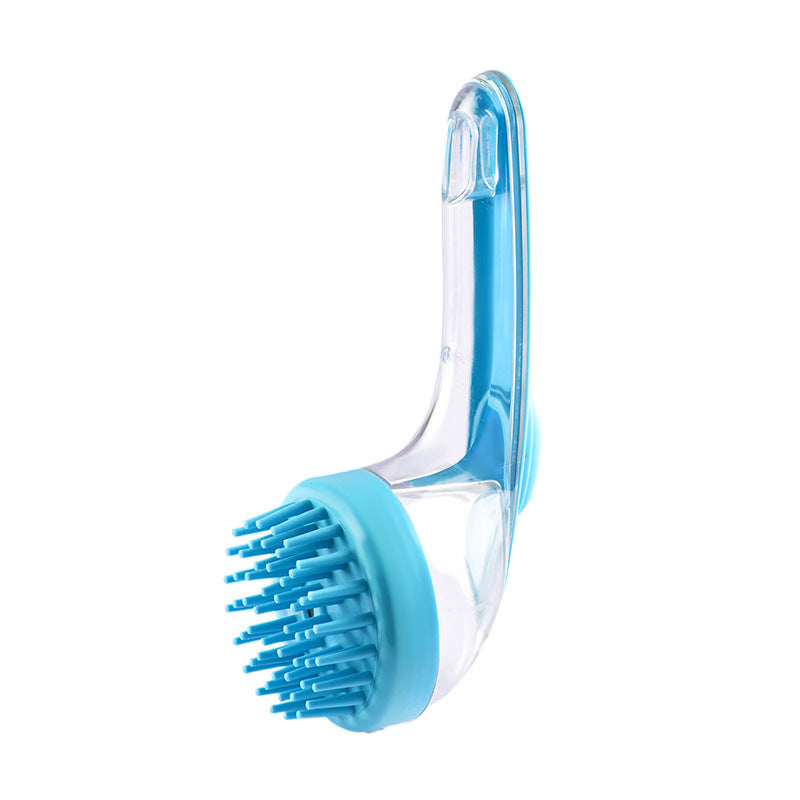 Pet Bath Brush for Dogs & Cats - Long Handle Grooming Shower & Cleaning Comb - Waggloo