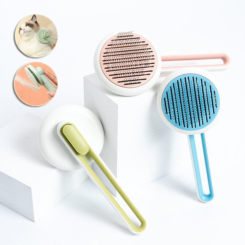 Self-Cleaning Pet Comb – Gentle Grooming Brush for Cats & Dogs - Waggloo